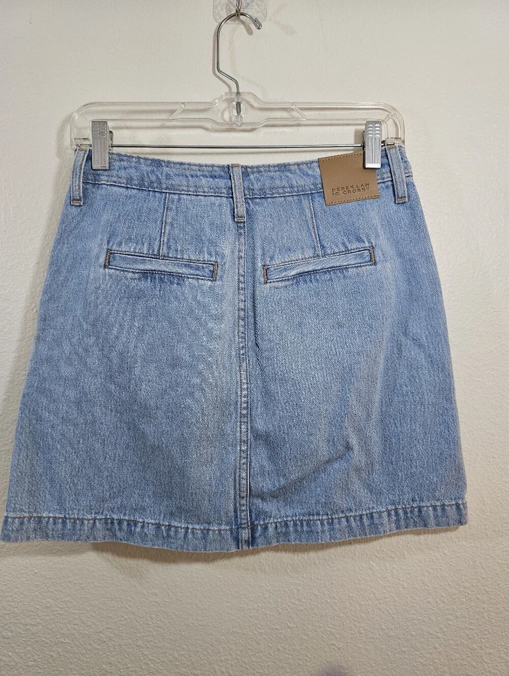 Derek Lam 10 Crosby Denim Mini Skirt With Trouser Pockets Size 26